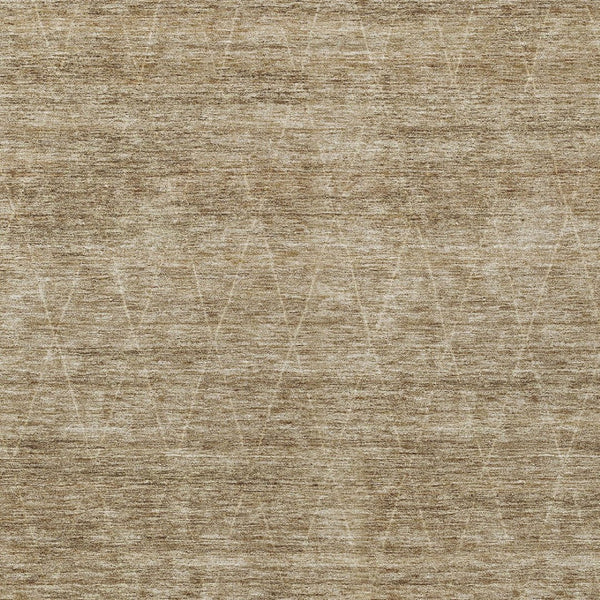 Homeroots 3' Coffee And Ivory Geometric Washable Area Rug For Indoor And Outdoor Spaces – Durable Design 3' X 5' Polyester 605602