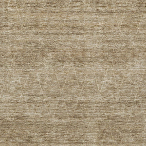 Homeroots 3' Coffee And Ivory Geometric Washable Area Rug For Indoor And Outdoor Spaces – Durable Design 5' X 8' Polyester 605603