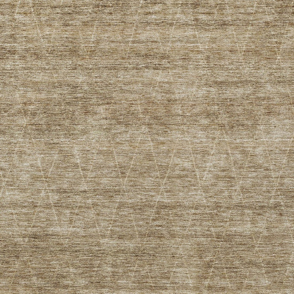 Homeroots 3' Coffee And Ivory Geometric Washable Area Rug For Indoor And Outdoor Spaces – Durable Design 5' X 8' Polyester 605603