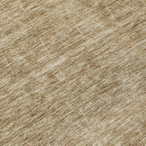 Homeroots 3' Coffee And Ivory Geometric Washable Area Rug For Indoor And Outdoor Spaces – Durable Design 8' Round Polyester 605604