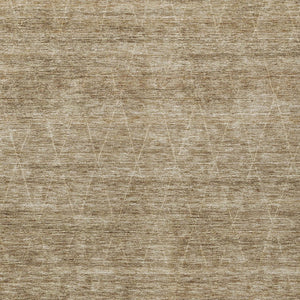 Homeroots 3' Coffee And Ivory Geometric Washable Area Rug For Indoor And Outdoor Spaces – Durable Design 9' X 12' Polyester 605606