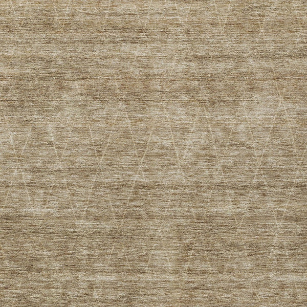 Homeroots 3' Coffee And Ivory Geometric Washable Area Rug For Indoor And Outdoor Spaces – Durable Design 9' X 12' Polyester 605606