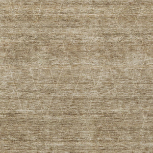 Homeroots 3' Coffee And Ivory Geometric Washable Area Rug For Indoor And Outdoor Spaces – Durable Design 10' X 14' Polyester 605607