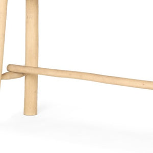 Homeroots 66" Light Brown Solid Wood Trestle Console Table - Stylish Multi-functional Accent For Any Space   605609