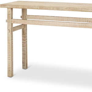 Homeroots 54" Natural Solid Wood Distressed Console Table - Versatile, Durable Design For Any Home Décor Style   605610