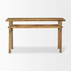 HomeRoots 54 Inch Solid Wood Distressed Console Table Rustic Entryway Accent Sofa 605611