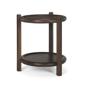 HomeRoots 24 Inch Solid Wood Tray Table in Rich Dark Brown Finish for Sofa or Bedroom Use 605616