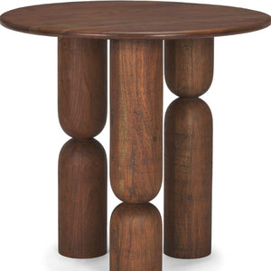 32 Inch Solid Wood Tray Table Rustic Accent Piece for Living Room Bedside Use