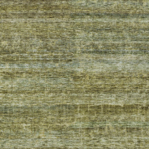 Homeroots 3' Stylish Olive Green And Brown Striped Washable Rug For Indoor And Outdoor Spaces, Durable Design 8' X 10' Polyester 605623
