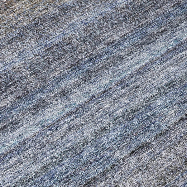 Homeroots 3' Artichoke Green And Gray Striped Washable Area Rug - Durable, Stylish For Indoor And Outdoor Use 8' Round Polyester 605634