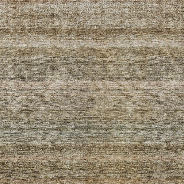 Homeroots 3' Artichoke Green And Gray Striped Washable Area Rug - Durable, Stylish For Indoor And Outdoor Use 5' X 8' Polyester 605639