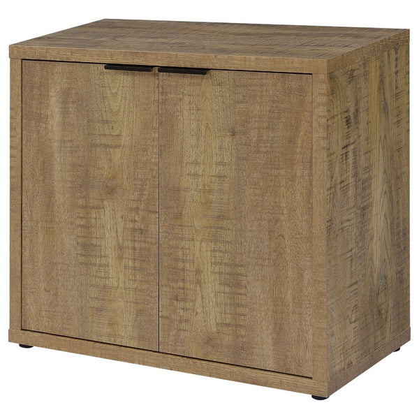 English Elm Pamplona 2-Door Accent Cabinet: Rustic Mango Wood Finish With Industrial Metal Hardware & Storage Solutions B062P299945-GIGA