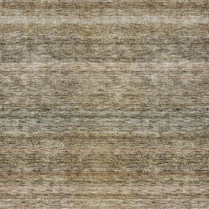 Homeroots 3' Artichoke Green And Gray Striped Washable Area Rug - Durable, Stylish For Indoor And Outdoor Use 9' X 12' Polyester 605642