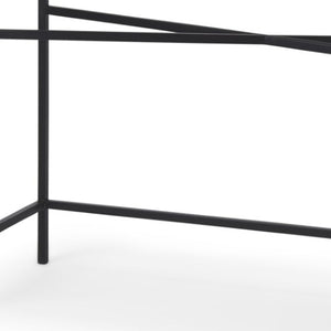 Homeroots 50" White And Black Marble Console Table - Elegant Metal Frame For Stylish Home Décor & Versatility   605650
