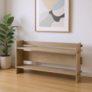HomeRoots 76" Light Gray Distressed Solid Wood Console Table - Versatile Modern-Rustic Design for Any Space 605651
