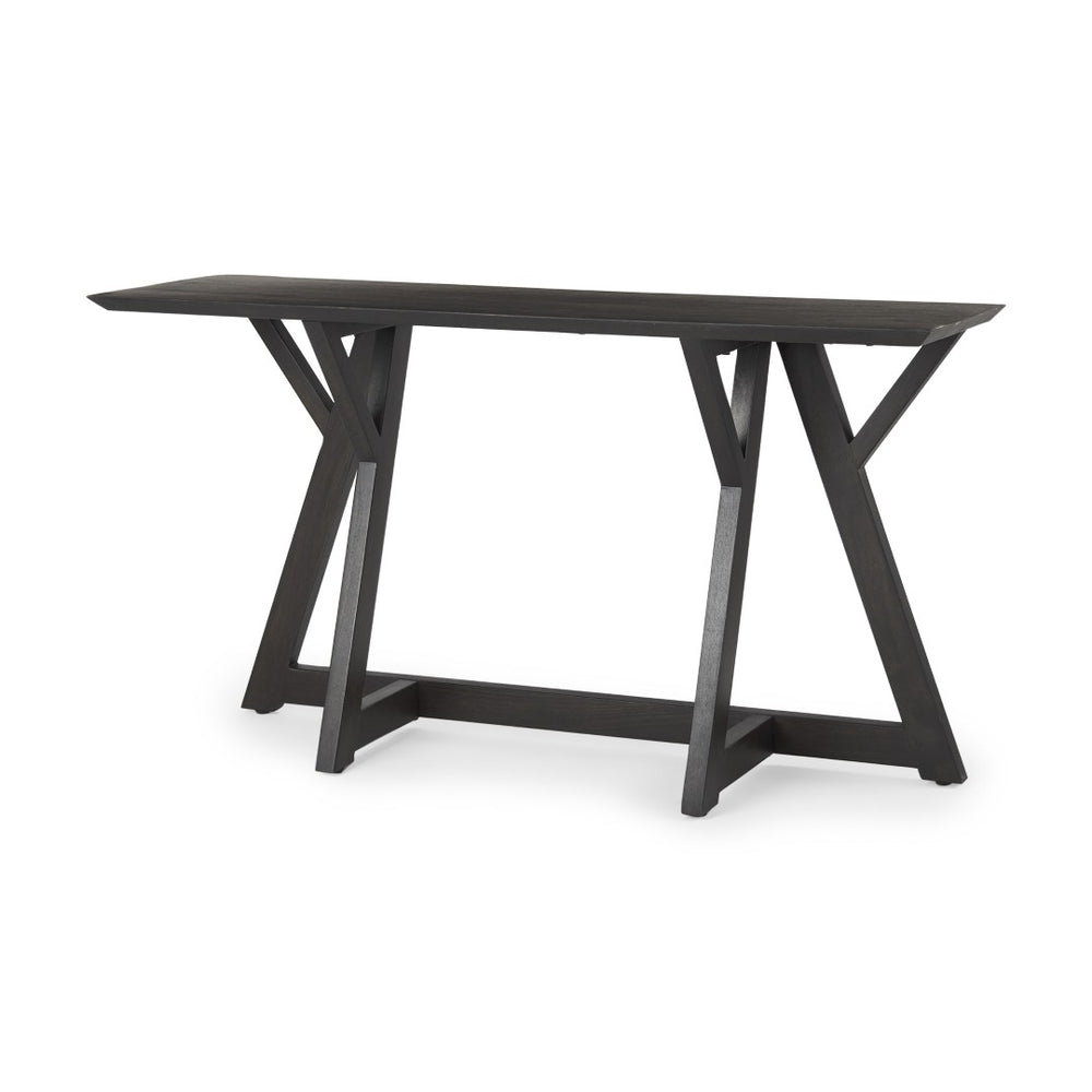 HomeRoots 54" Elegant Solid Wood Trestle Console Table - Versatile Design for Entryway, Living Room & More 605653