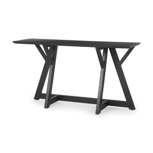 HomeRoots 54" Elegant Solid Wood Trestle Console Table - Versatile Design for Entryway, Living Room & More 605653
