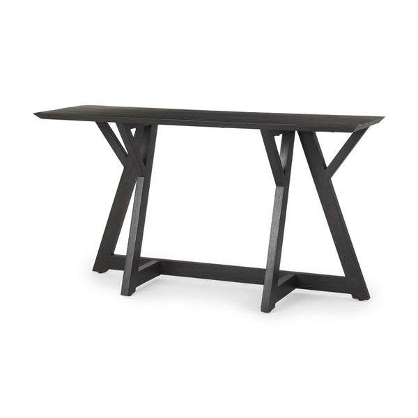 HomeRoots 54" Elegant Solid Wood Trestle Console Table - Versatile Design for Entryway, Living Room & More 605653