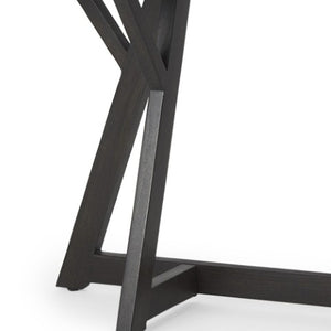 Homeroots 54" Brown Solid Wood Trestle Console Table - Elegant Design For Living Room, Entryway & Home Office   605653