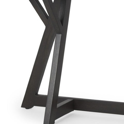 Homeroots 54" Brown Solid Wood Trestle Console Table - Elegant Design For Living Room, Entryway & Home Office   605653