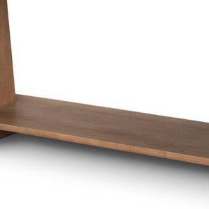 Homeroots 67" Brown Solid Wood Console Table With Shelf - Stylish, Multi-functional Design For Any Room   605656