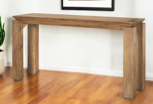 Homeroots 60" Brown Solid Wood Console Table - Versatile Storage & Display For Any Room, Classic Design   605658