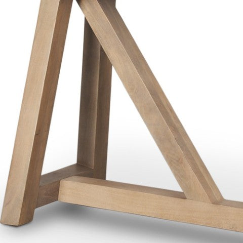 Homeroots 70" Black And Brown Solid Wood Trestle Console Table - Elegant Versatile Design For Any Space   605659