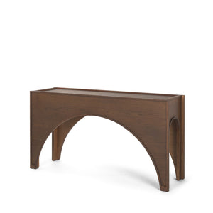 HomeRoots 55" Brown Wood Console Table - Elegant Slim Design for Entryways, Living Rooms, or Home Offices 605660