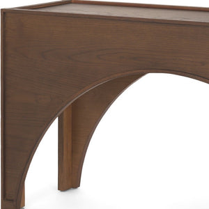 HomeRoots 55" Brown Wood Console Table - Elegant Slim Design for Entryways, Living Rooms, or Home Offices 605660