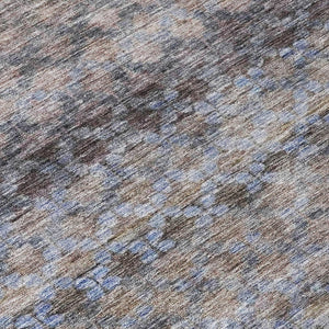 Homeroots 3' Artichoke Green And Beige Striped Washable Area Rug For Indoor And Outdoor Spaces, Durable Design 8' Round Polyester 605689