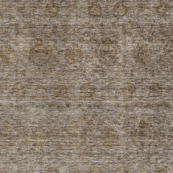 Homeroots 3' Brown And Tan Floral Washable Area Rug – Perfect For Indoor And Outdoor Living Spaces 8' X 10' Polyester 605714