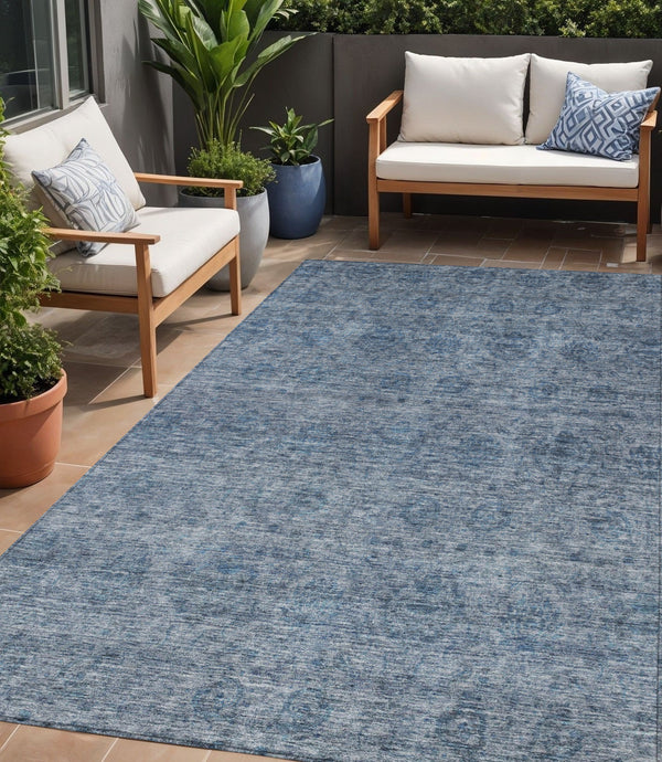 Homeroots 3' Brown And Tan Floral Washable Area Rug – Perfect For Indoor And Outdoor Living Spaces 5' X 8' Polyester 605718