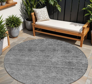 Homeroots 3' Brown And Tan Floral Washable Area Rug – Perfect For Indoor And Outdoor Living Spaces 8' Round Polyester 605725