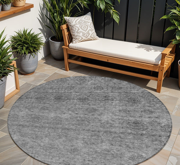 Homeroots 3' Brown And Tan Floral Washable Area Rug – Perfect For Indoor And Outdoor Living Spaces 8' Round Polyester 605725