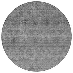 Homeroots 3' Brown And Tan Floral Washable Area Rug – Perfect For Indoor And Outdoor Living Spaces 8' Round Polyester 605725