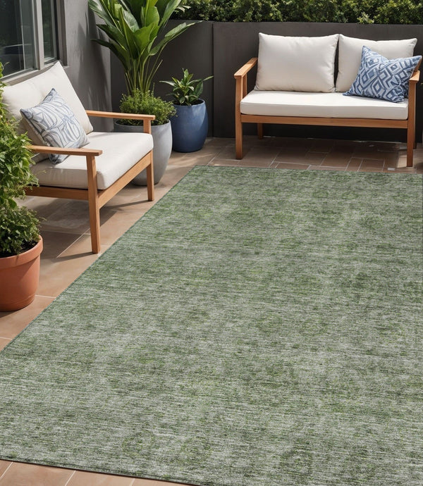 Homeroots 3' Brown And Tan Floral Washable Area Rug – Perfect For Indoor And Outdoor Living Spaces 5' X 8' Polyester 605730