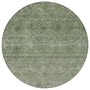 Homeroots 3' Brown And Tan Floral Washable Area Rug – Perfect For Indoor And Outdoor Living Spaces 8' Round Polyester 605731