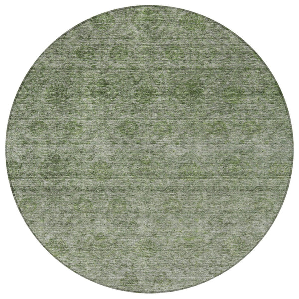 Homeroots 3' Brown And Tan Floral Washable Area Rug – Perfect For Indoor And Outdoor Living Spaces 8' Round Polyester 605731