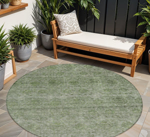 Homeroots 3' Brown And Tan Floral Washable Area Rug – Perfect For Indoor And Outdoor Living Spaces 8' Round Polyester 605731