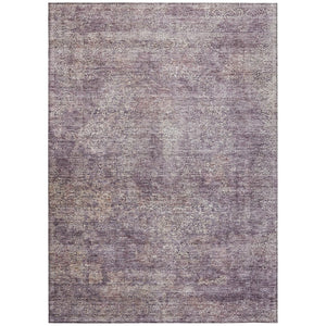 HomeRoots 9' X 12' Elegant Plum and Lavender Floral Area Rug - Indoor/Outdoor, Machine Washable, Stain Resistant 605751
