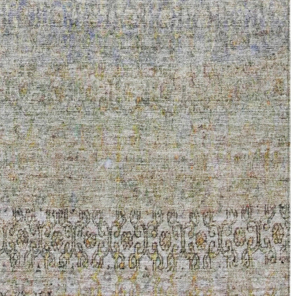 Homeroots 3' Vibrant Floral Washable Indoor Outdoor Area Rug - Durable, Stain Resistant, Perfect For Any Space 5' X 8' Polyester 605754