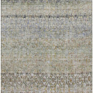 Homeroots 3' Vibrant Floral Washable Indoor Outdoor Area Rug - Durable, Stain Resistant, Perfect For Any Space 8' X 10' Polyester 605756