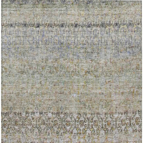 Homeroots 3' Vibrant Floral Washable Indoor Outdoor Area Rug - Durable, Stain Resistant, Perfect For Any Space 8' X 10' Polyester 605756