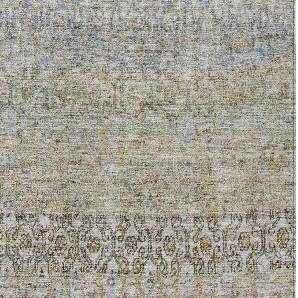 Homeroots 3' Vibrant Floral Washable Indoor Outdoor Area Rug - Durable, Stain Resistant, Perfect For Any Space 8' X 10' Polyester 605756