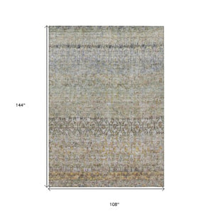 Homeroots 3' Vibrant Floral Washable Indoor Outdoor Area Rug - Durable, Stain Resistant, Perfect For Any Space 9' X 12' Polyester 605757