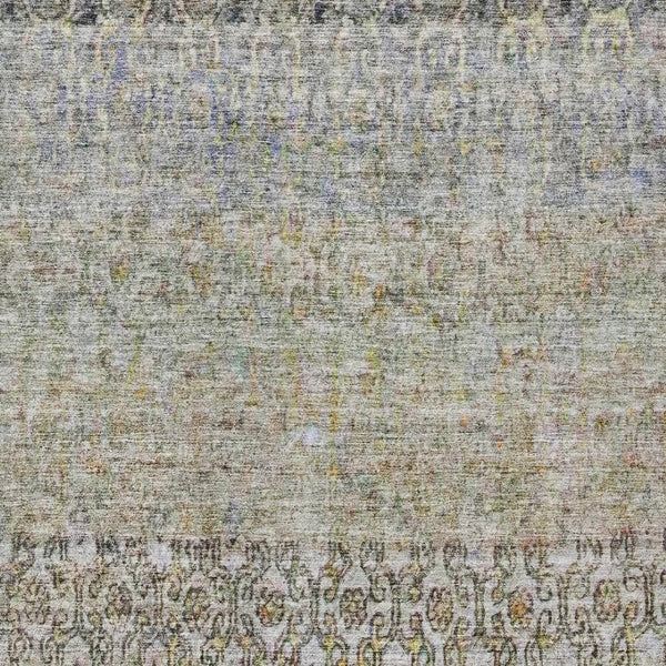 Homeroots 3' Vibrant Floral Washable Indoor Outdoor Area Rug - Durable, Stain Resistant, Perfect For Any Space 9' X 12' Polyester 605757