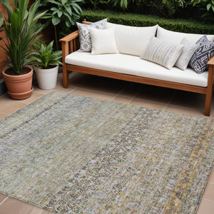 Homeroots 3' Vibrant Floral Washable Indoor Outdoor Area Rug - Durable, Stain Resistant, Perfect For Any Space 10' X 14' Polyester 605758
