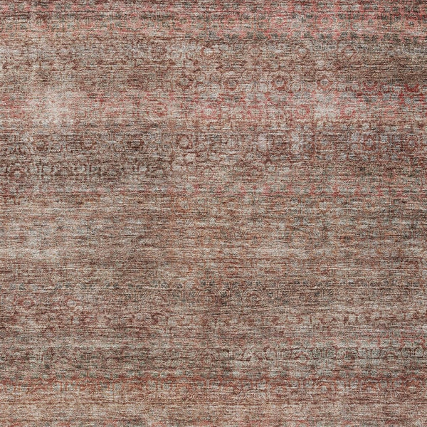 Homeroots 3' Artichoke Green Brown Gray Striped Washable Area Rug For Indoor And Outdoor Spaces, Durable Design 3' X 5' Polyester 605765