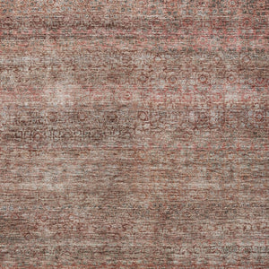 Homeroots 3' Artichoke Green Brown Gray Striped Washable Area Rug For Indoor And Outdoor Spaces, Durable Design 5' X 8' Polyester 605766