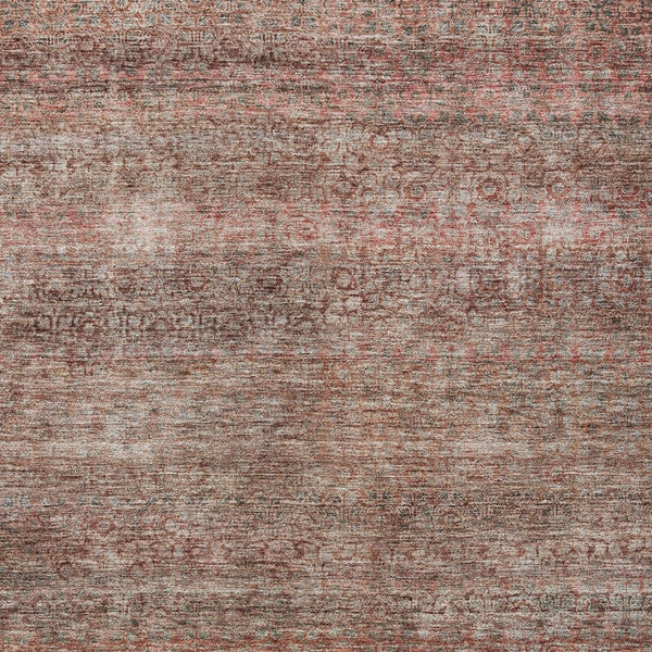 Homeroots 3' Artichoke Green Brown Gray Striped Washable Area Rug For Indoor And Outdoor Spaces, Durable Design 8' X 10' Polyester 605768